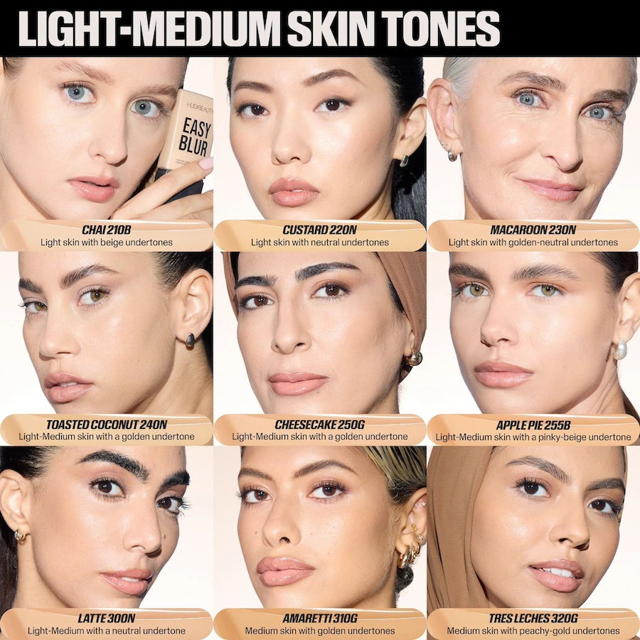 HUDA BEAUTY Easy Blur Natural Airbrush Foundation with Niacinamide